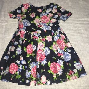Carters little girls flower print dress